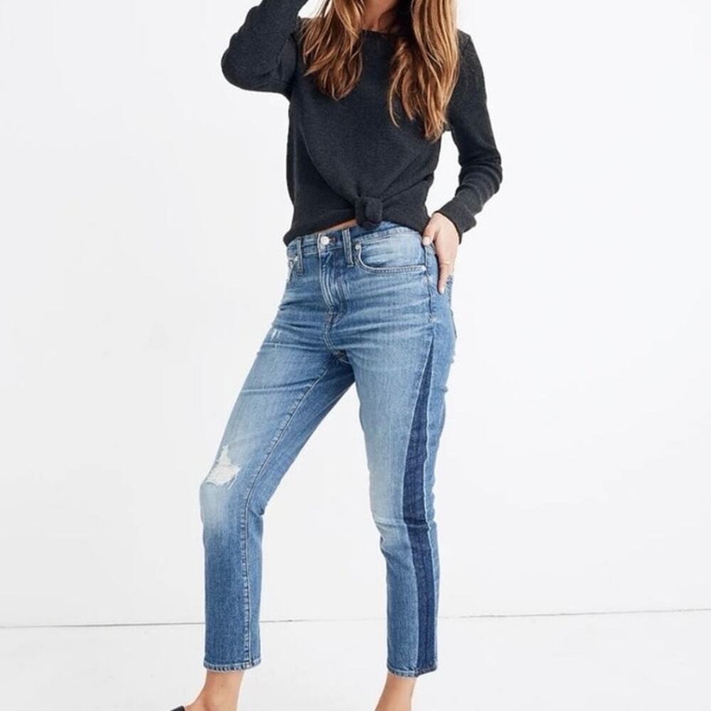 Madewell The High-Rise Slim Boyjean in Raebrook Wash: Eco Edition Size 24